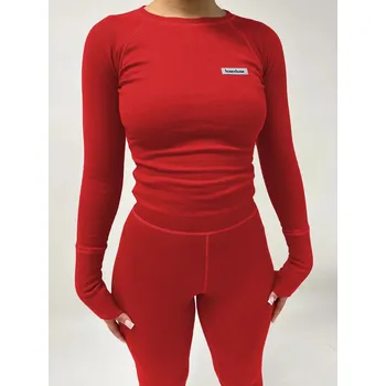 Best Fashion Dámská dvoudílná tepláková souprava, přiléhavý střih Velikost: XS, Barva (Varianta): Červená