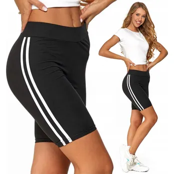 Dámské legíny Dámské sportovní legíny pod kolena s lampasy Klasické MORAJ S/M