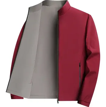 Pánský kabát Best Fashion Pánská oboustranná volnočasová bunda Velikost: 4XL, Barva (Varianta): Červená