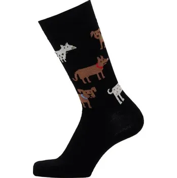 Dámské termo ponožky Merino ponožky Dog black, Bengt & Lotta Švédsko Černá 35/39
