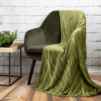 Deka LOTOS měkká a příjemná na dotek se zlatým potiskem s motivem listů lotosu