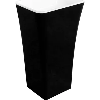 Umyvadlo Besco Assos Black volně stojící umyvadlo, litý mramor, UMD-A-WOBW