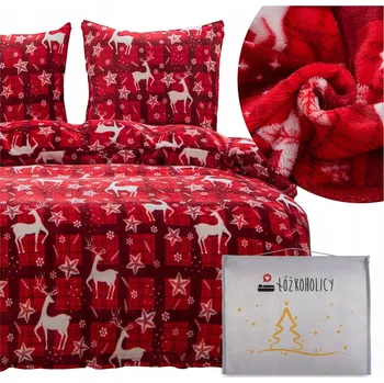 Povlečení POVLEČENÍ VÁNOČNÍ 160x200 3dílné mikrovlákno PLYŠOVÉ zimní medvídek MARTINO