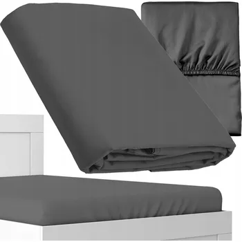 Prostěradlo PROSTĚRADLO S GUMOU MIKROSATÉN MIKROVLÁKNO SATÉNOVÉ GRAFIT 200x220cm