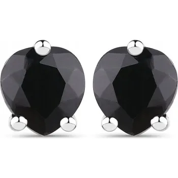 Náušnice JEMNÉ STŘÍBRNÉ NÁUŠNICE S PŘÍRODNÍM SAFÍREM