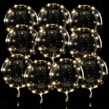 Balónek BALÓNKY SVÍTÍCÍ LED PRŮHLEDNÉ SVÍTÍCÍ BALÓN NA SVATBA PŘIJÍMÁNÍ