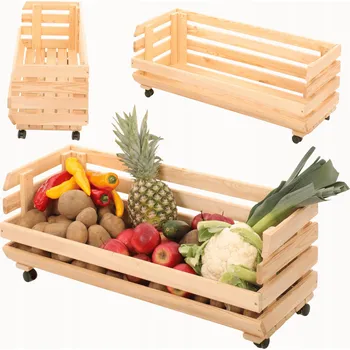 Dílenský regál Dřevěný skladový regál Wamar-Sosenka 30 x 77 x 30 cm, nosnost 50 kg na polici