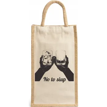 Nákupní taška Bavlněná taška na dvě lahve s potiskem Narozeniny - ideální dárek W15