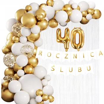 Balónek Balónky zlatá dekorace balónková girlanda nápis 40. výročí svatby