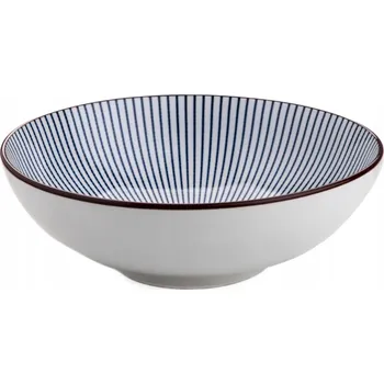 Mísa NAVIA, granátová s hnědým okrajem, 21 cm HOMLA