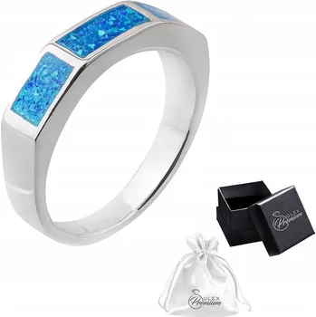 Prsten Stříbrný Prstýnek ryzost 925 Elegantní rhodiovaný Prstýnek s opálem | vel. 18