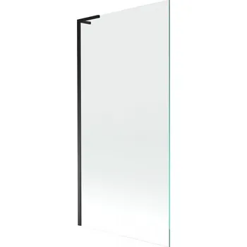 Mexen Next L, 1-křídlová vanová zástěna 90 x 150 cm, 6mm čiré sklo, černý profil, 895-090-000-03-00-70