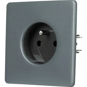 Elektrická zásuvka Elektrická Zásuvka nástěnná AMPERA šedá