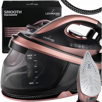 Žehlička Parní stanice Lehmann Generátor páry Žehlička s keramickou žehlicí plochou 2400 W