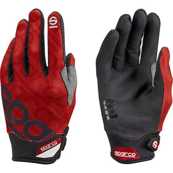 Pracovní rukavice Rukavice pro mechaniky Sparco Meca-3, barva červená, Velikost: 12