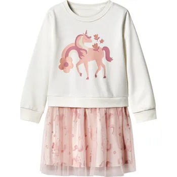 Dívčí šaty lupilu® Dívčí mikinové šaty (bílá, 98/104)