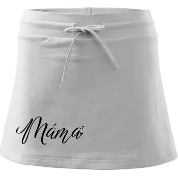 Dámská sukně Psací máma první mocnina - jedno dítě - Sportovní sukně - two in one - M ( Bílá )