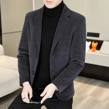 Best Fashion Pánské elegantní společenské sako slim střihu Velikost: L, Barva (Varianta): Šedá