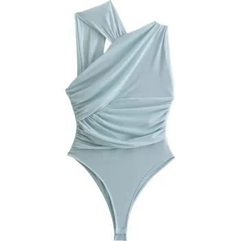 Body Best Fashion Dámské síťované body s odhalenými rameny Velikost: S, Barva (Varianta): Modrá