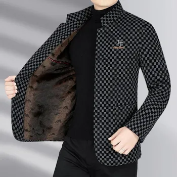 Best Fashion Pánské elegantní společenské sako se stojáčkem Velikost: 3XL, Barva (Varianta): Světle šedá