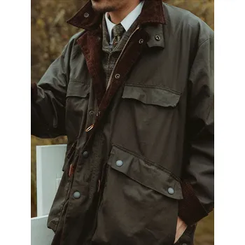 Best Fashion Pánská voděodolná retro bunda z voskovaného plátna Velikost: XS