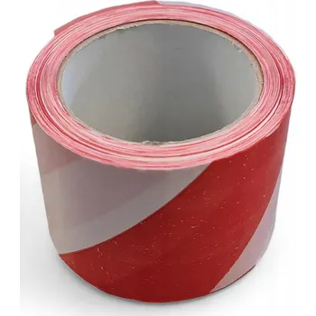 Výstražná páska Fólie na plot bílo-červená 75×100m výstražná páska bílo-červená