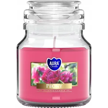 Svíčka Parafínová vonná svíčka Pivoňka Aura 1 ks