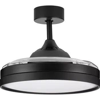 LED černé moderní stropní svítidlo Nevma s dálkovým ovládáním