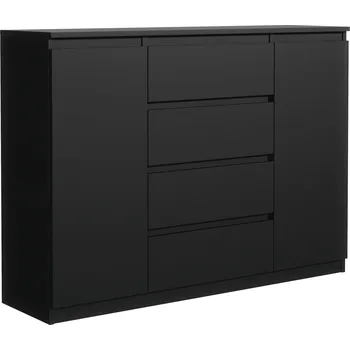 Komoda Komoda Meble Masztalerz 140 x 39 x 101 cm, černá matná