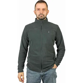 Pánská mikina Fleecová Mikina pánský PŘECHODNÝ rozepínací mikina šedá Captain Mike 4XL