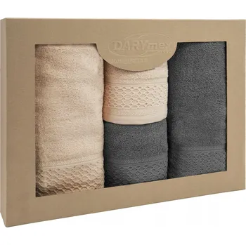 Ručník Ručník Bavlna 100% Solano cappuccino + světle šedá, sada 4 ks Darymex
