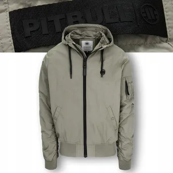 Moto bunda Pitbull pánská bunda bomber s kapucí STEIN, velikost XL