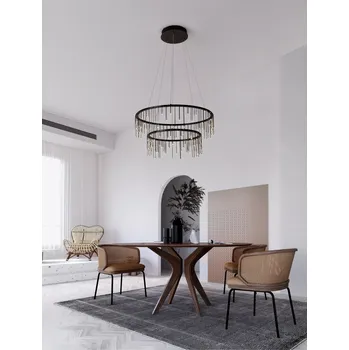 LED stmívatelný černá moderní lustr Stellar 150