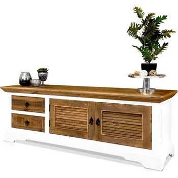 Televizní stolek Stolek pod TV z masivu Bounty recyklovaná borovice MDF