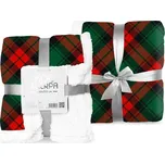 Vánoční deka SHERP 150x200 cm zelená/červená