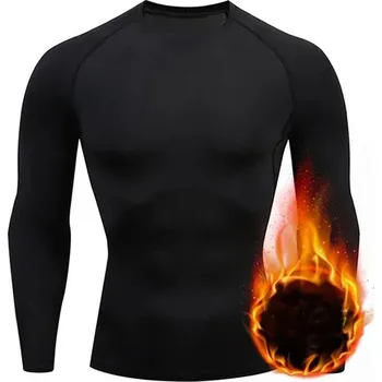 Pánské tričko Best Fashion Pánské hřejivé termotriko s fleecem jako spodní vrstva Velikost: S, Barva (Varianta): all black