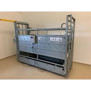 Průchozí žlab s lištami pro tenzometrickou váhu komplet - posuvné dveře SLIDE, panel s výplní, pozink