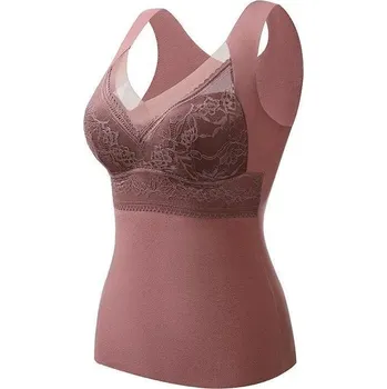 Dámské erotické šaty Best Fashion Dámská hřejivá termo spodní košilka Velikost: 3XL, Barva (Varianta): Hnědá