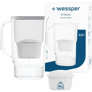 Filtrace vody Filtrační konvice Wessper D1 SOLID 2,8l šedá + 2x filtr