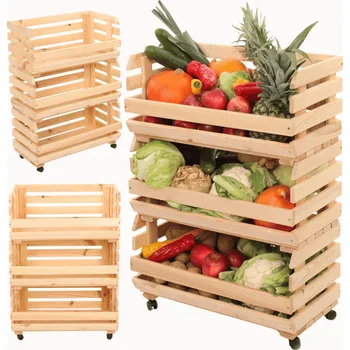 Dílenský regál Dřevěný skladový regál Wamar-Sosenka 79 x 57 x 30 cm, max. nosnost 50 kg na polici