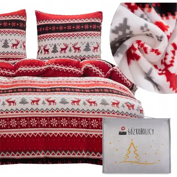Povlečení POVLEČENÍ VÁNOČNÍ 160x200 3dílné mikrovlákno PLYŠOVÉ zimní medvídek MARTINO