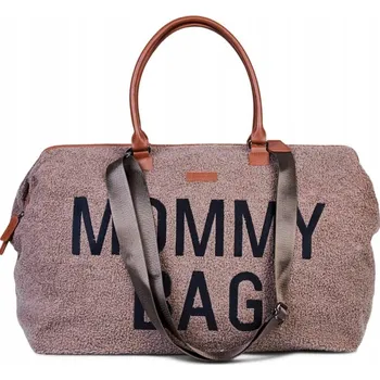 turistický batoh CHILDHOME VELKÁ TAŠKA MOMMY BAG Teddy Soft Bear Čokoládový beránek