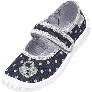 Dívčí bačkory Viggami dětské papuče na suchý zip, černé, velikost 33