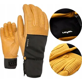 Rukavice Pánské kožené lyžařské rukavice LEVEL, velikost vel.