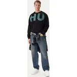 HUGO Mikina Nalfcrew 50552496 Černá Loose Fit XL