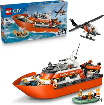 Stavebnice LEGO LEGO City 60504 Záchranný člun pobřežní hlídky a vrtulník