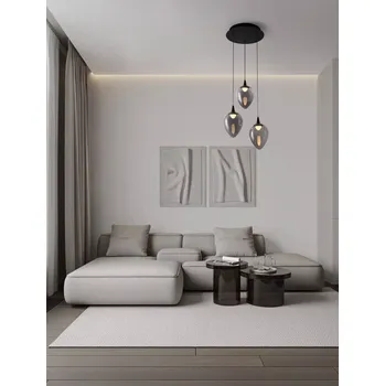 Minimalistický lustr Nali 3 Černá