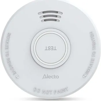 Zabezpečovací technika Nedis Alecto SD110 Detektor kouře, pro chytrý dům, 85dB, fotoelektrický senzor 10 let, baterie 9V, EN14604, bílý SD110