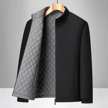 Pánský zimní kabát Best Fashion Pánský zateplený podzimní kabát s ležérním střihem Velikost: M, Barva (Varianta): Černá