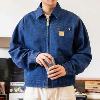 Pánská softshellová bunda Best Fashion Pánská bavlněná plátěná casual bunda Velikost: XXL, Barva (Varianta): Modrá